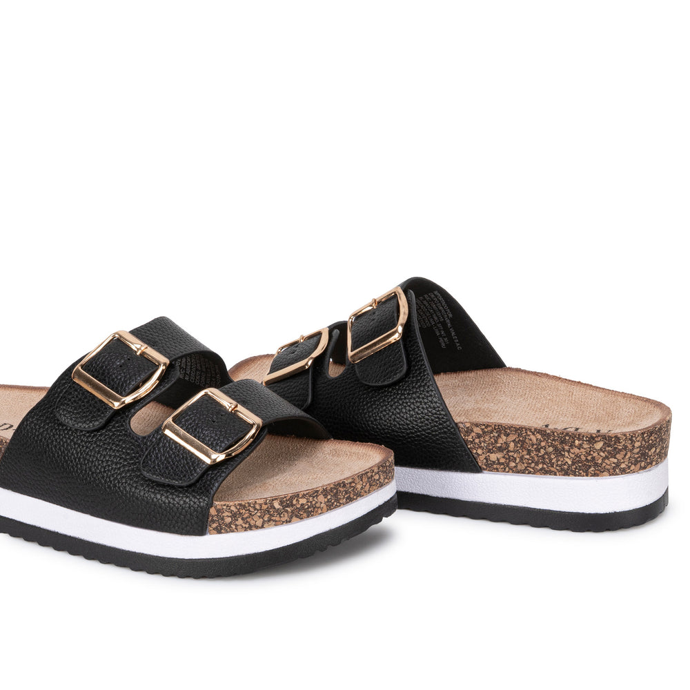 Sandalia Slide Casual Negro