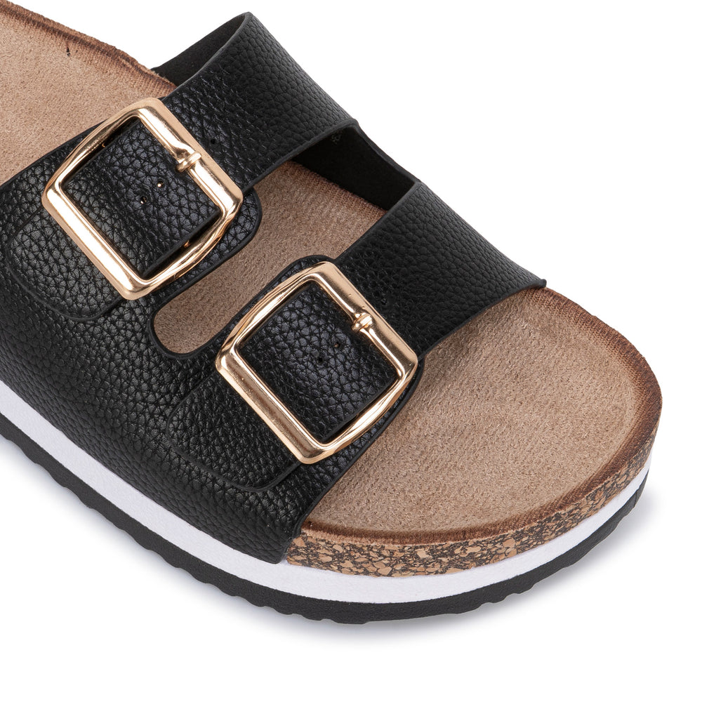 Sandalia Slide Casual Negro