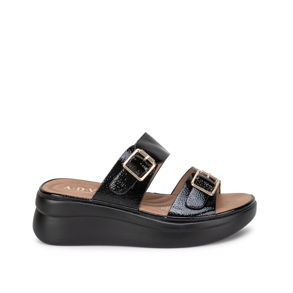 Sandalia Slide Casual Negro