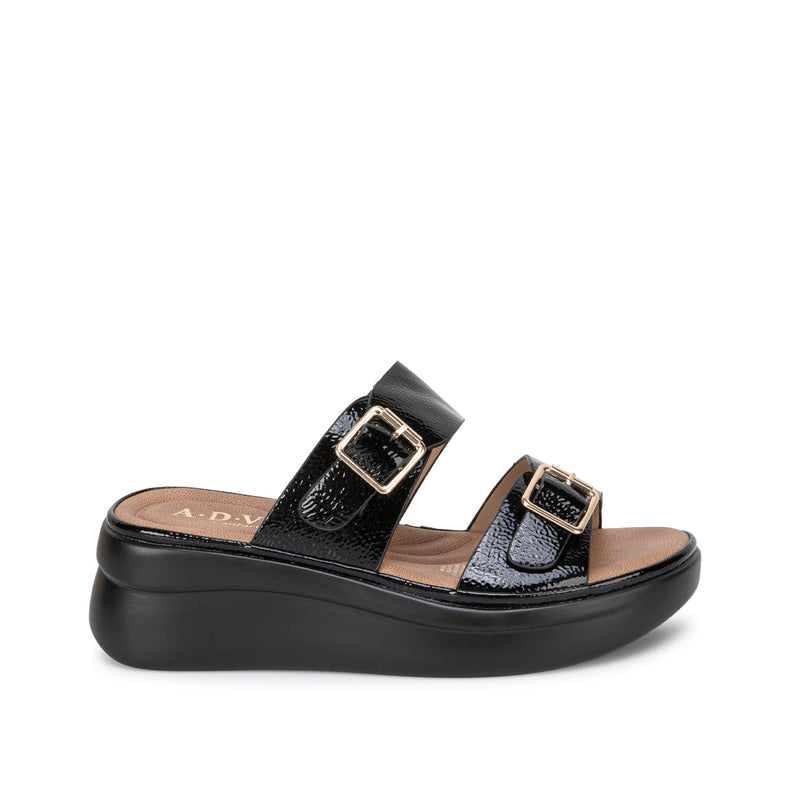 Sandalia Slide Casual Negro