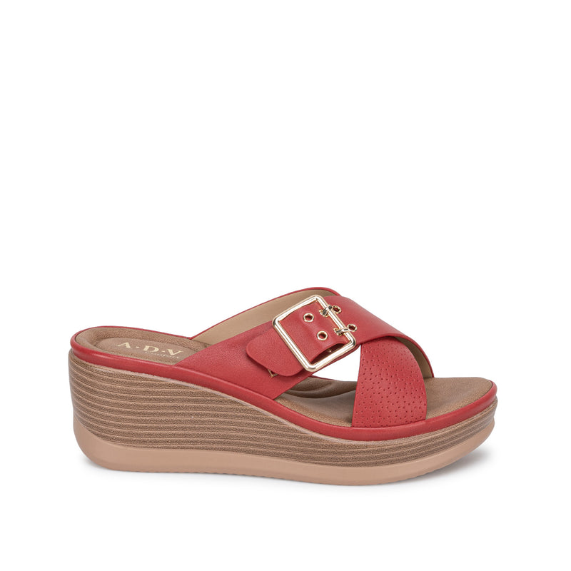 Sandalia Slide Casual Rojo