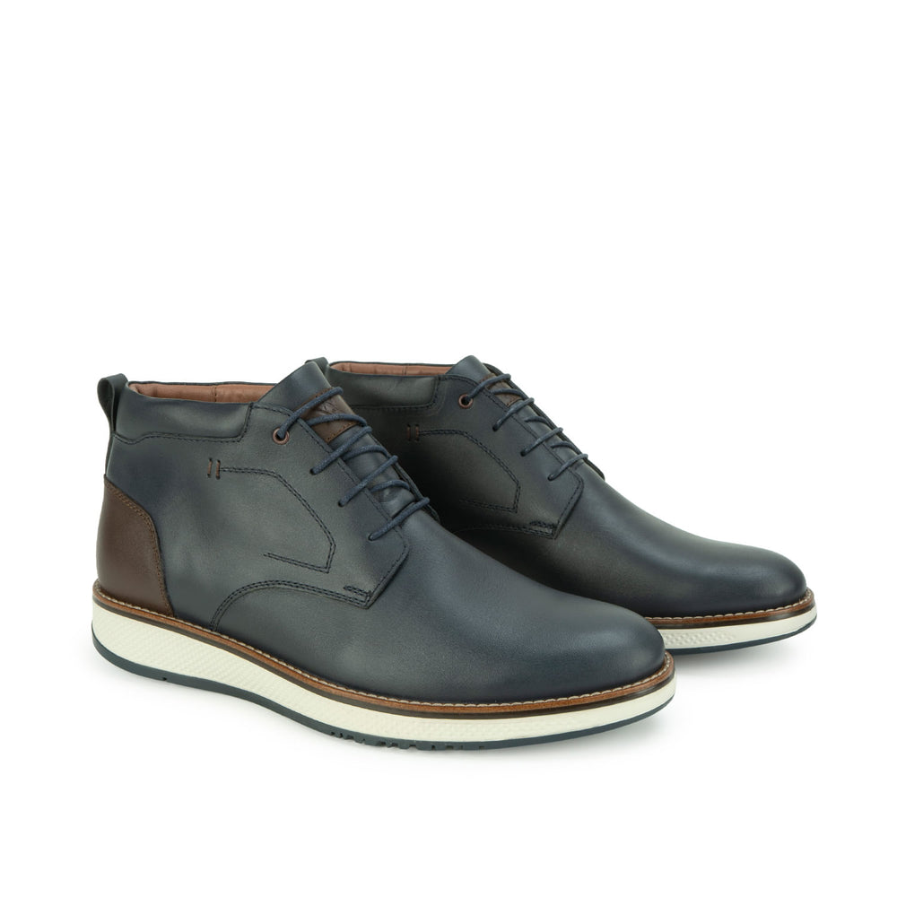 Botin Derby Casual Azul