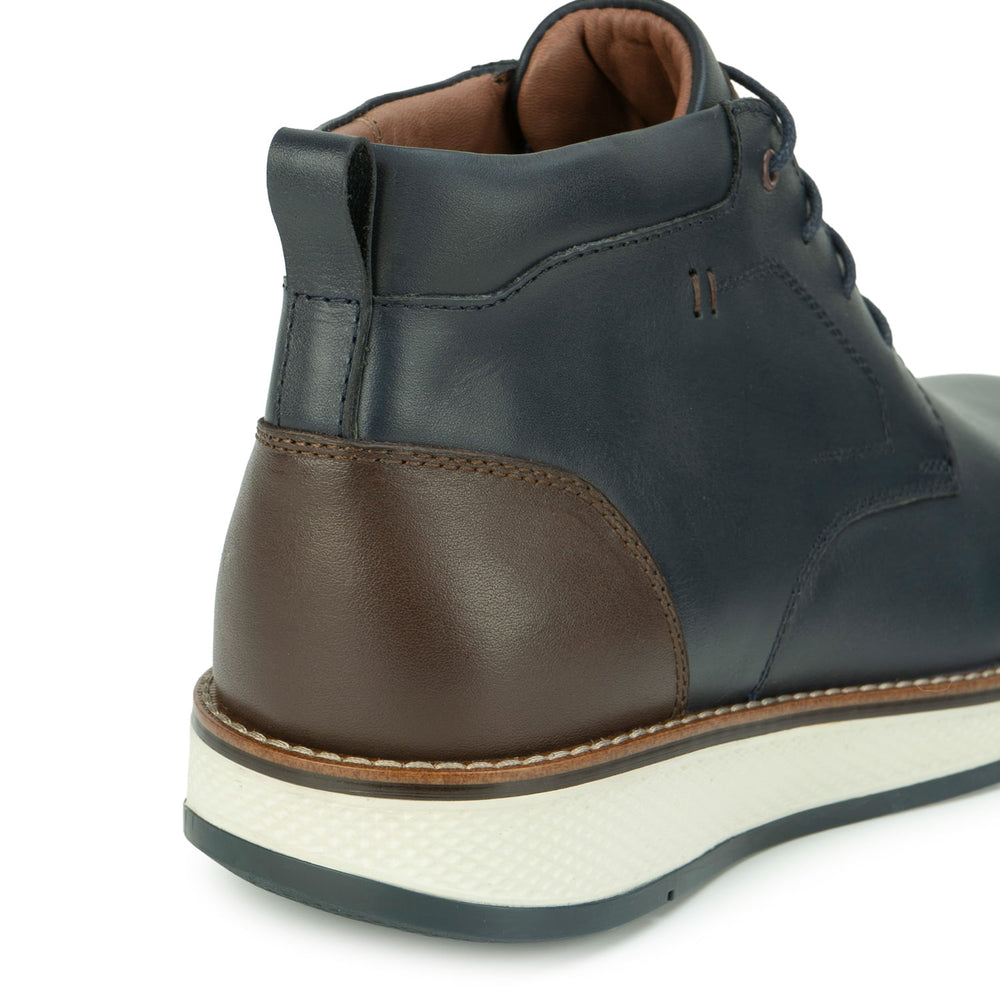 Botin Derby Casual Azul