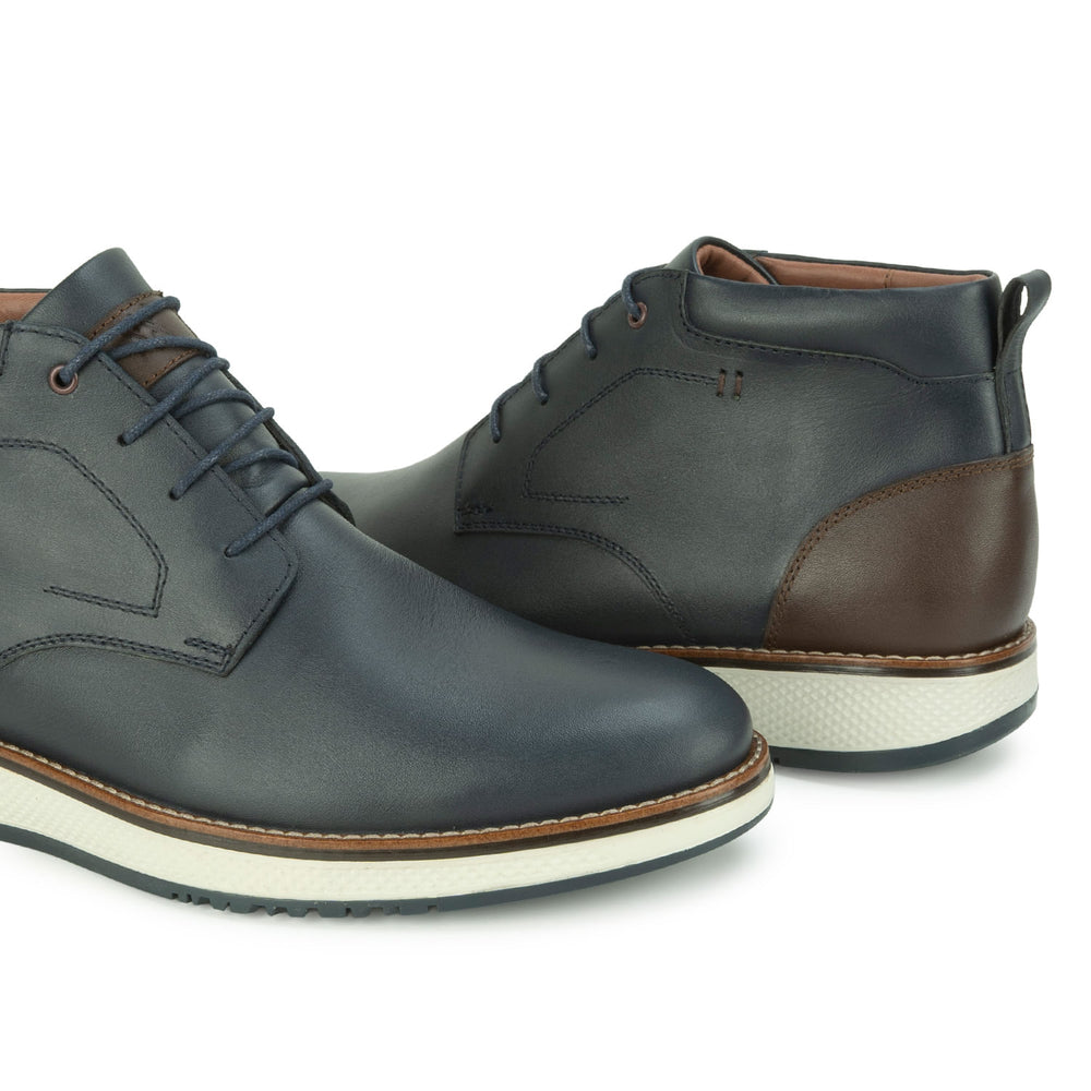 Botin Derby Casual Azul