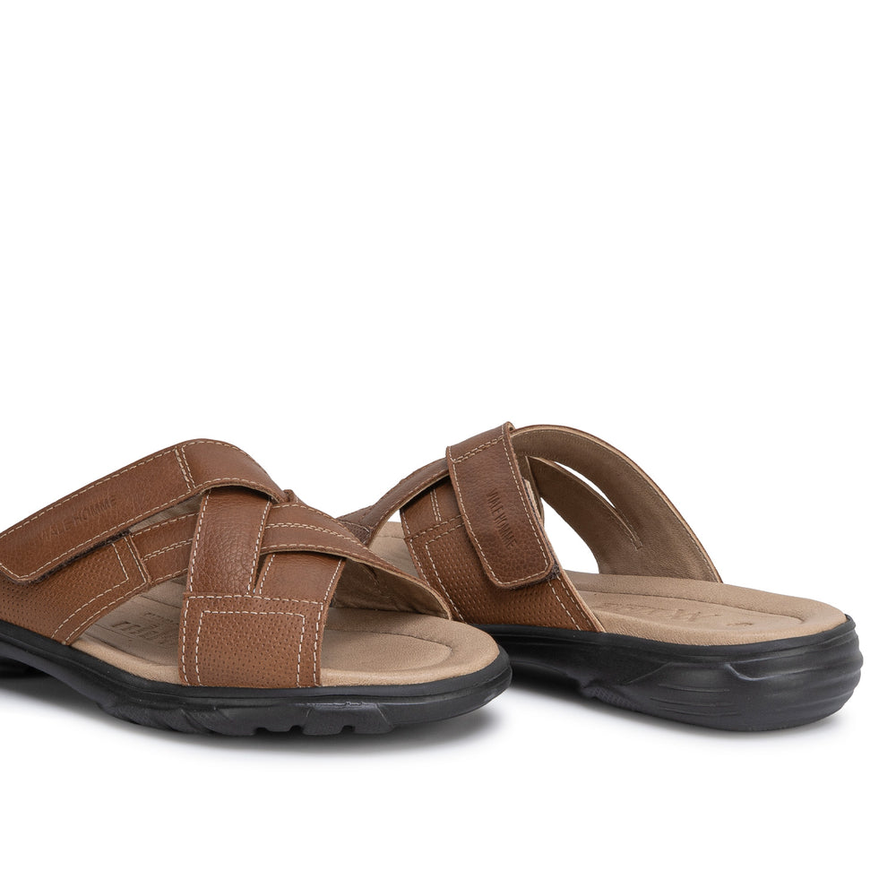 Sandalia Slide Casual Miel