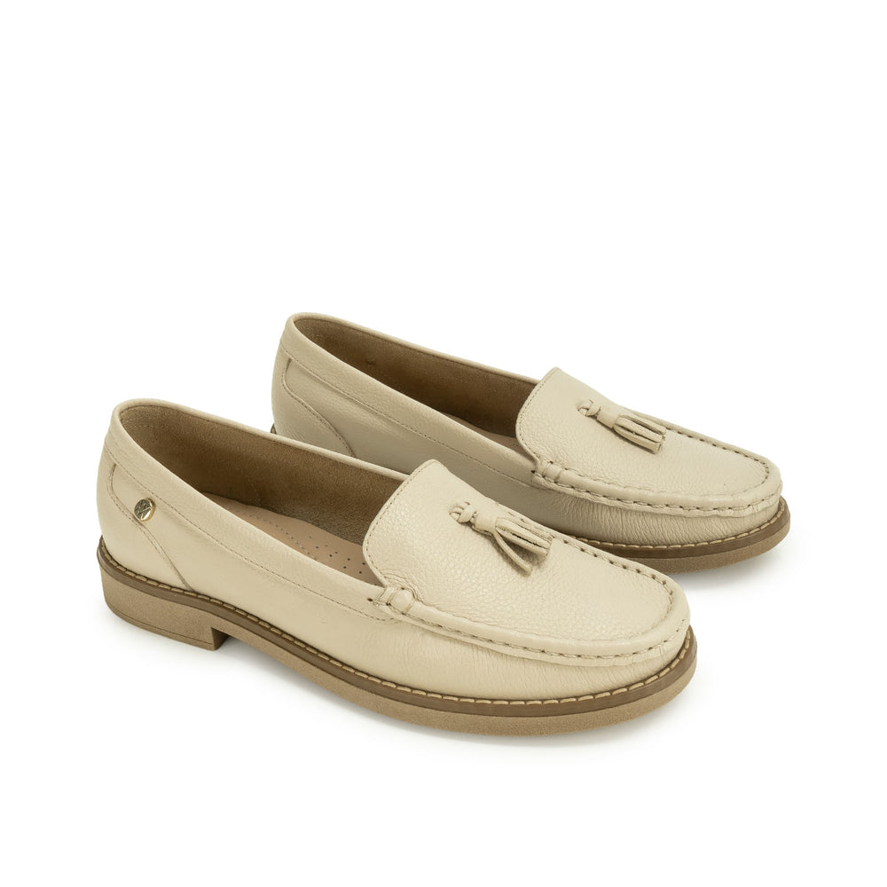 Zapato Mocasín Casual Vainilla