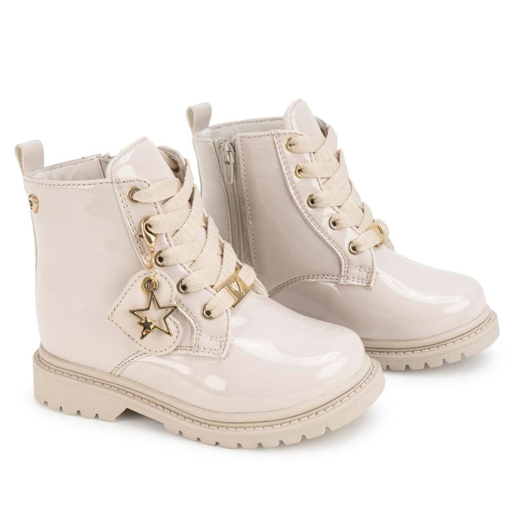 Botin Derby Casual Hueso