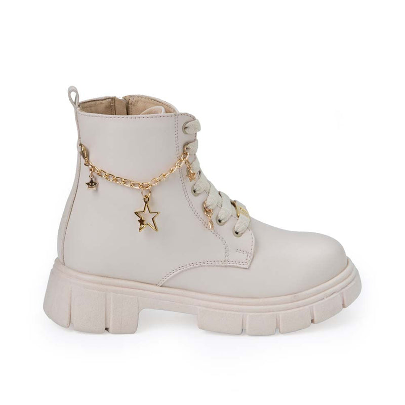 Botín Derby Casual Hueso