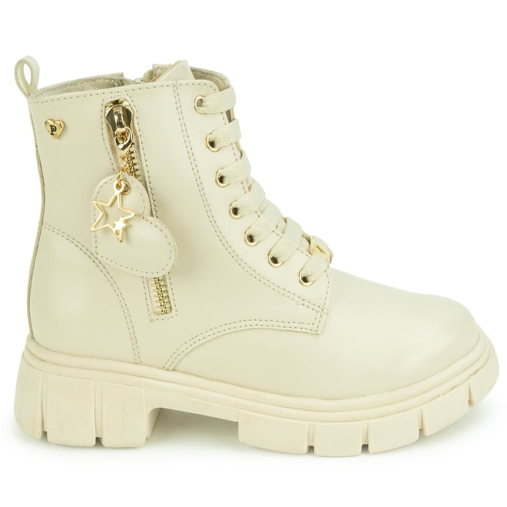 Botin Derby Casual Hueso