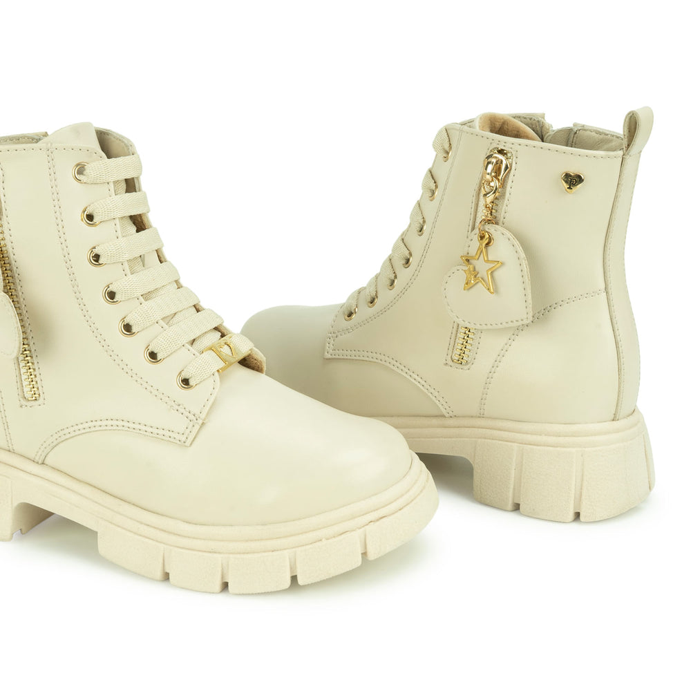 Botin Derby Casual Hueso