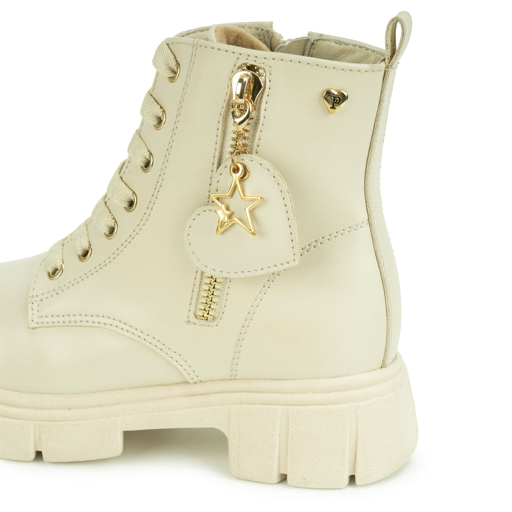 Botin Derby Casual Hueso