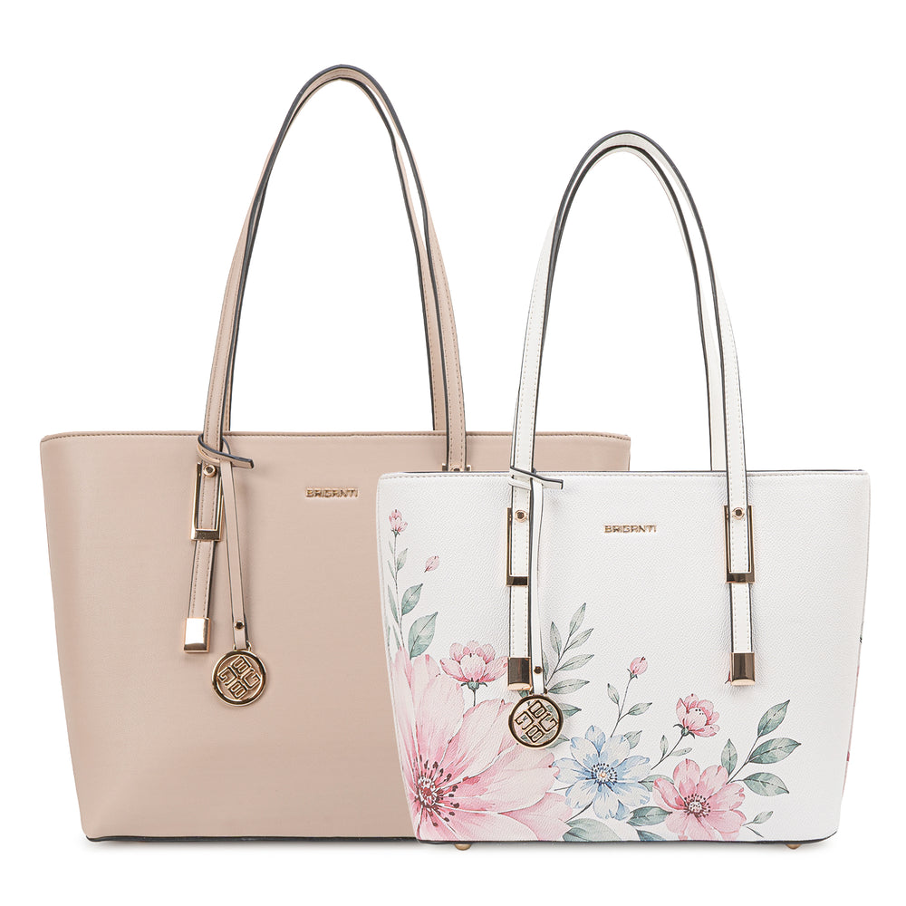 Cartera Jumbo Beig/Blan