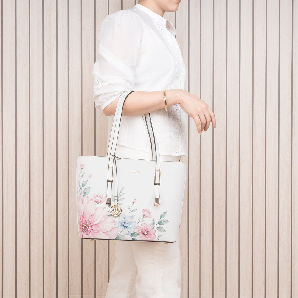Cartera Jumbo Beig/Blan