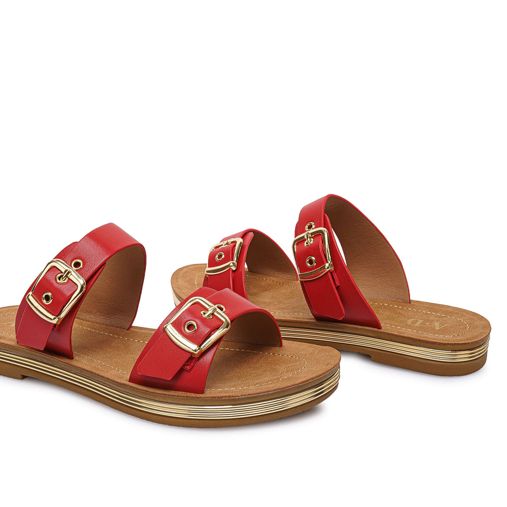 Sandalia Strap Casual Rojo