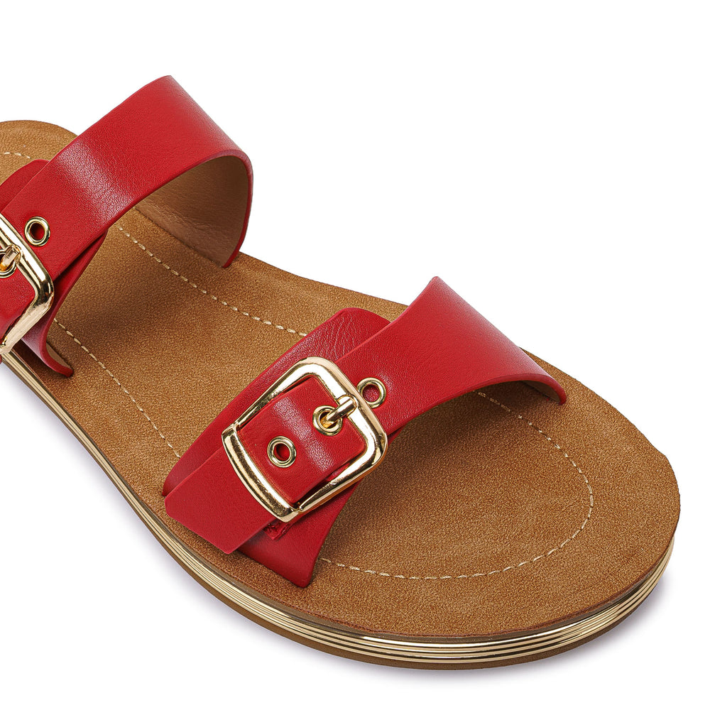 Sandalia Strap Casual Rojo