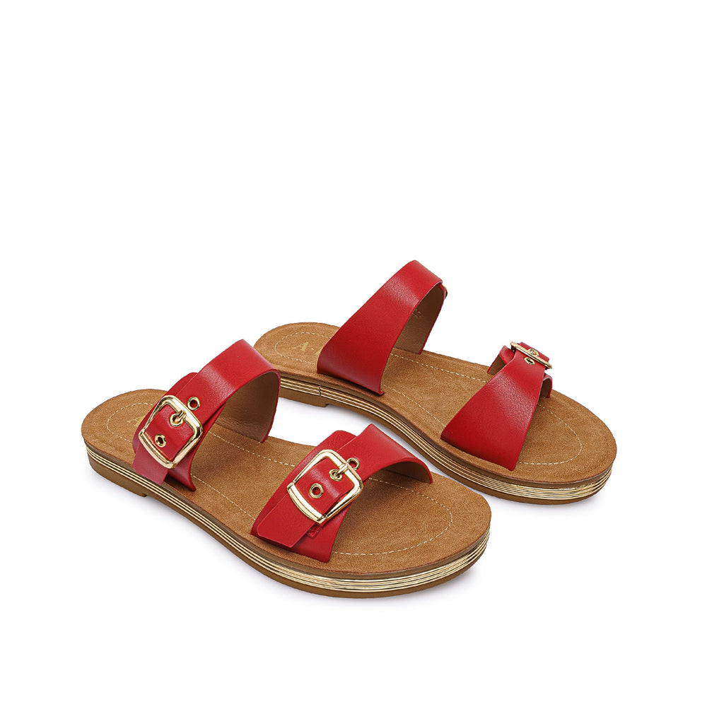 Sandalia Strap Casual Rojo