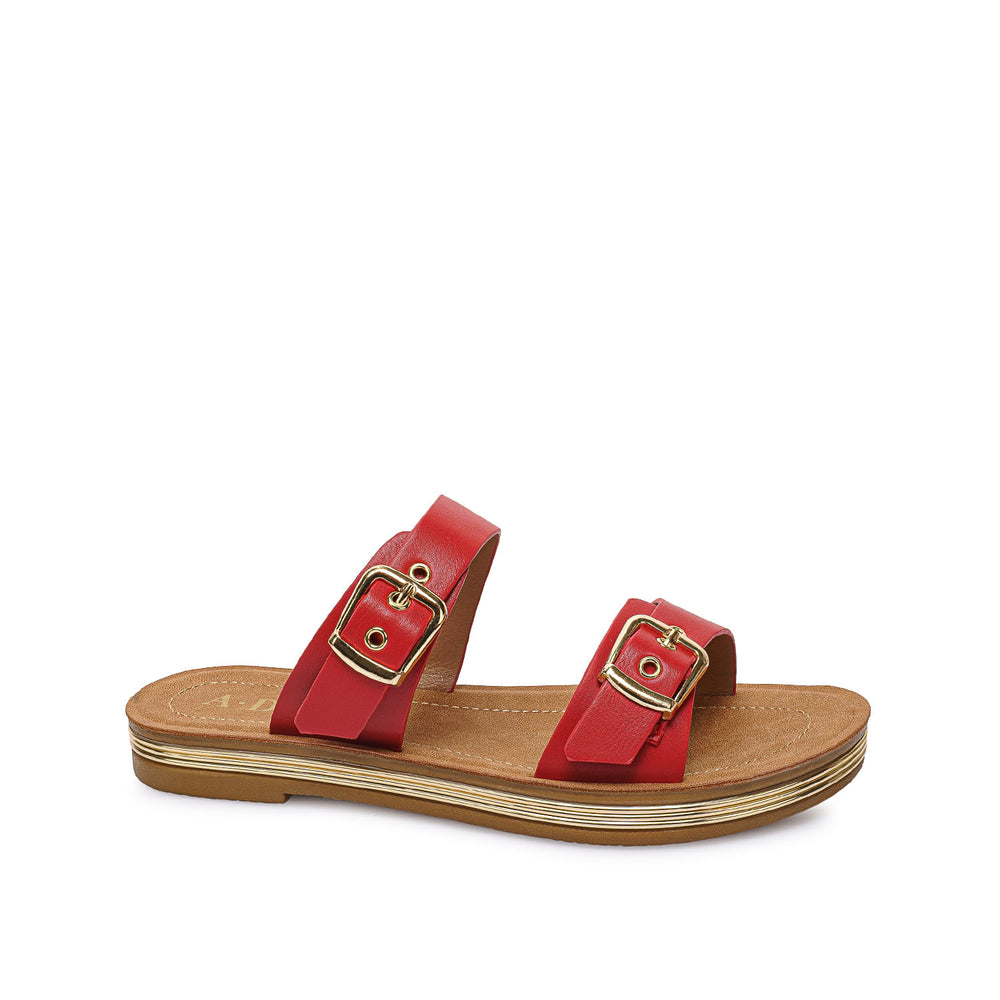 Sandalia Strap Casual Rojo
