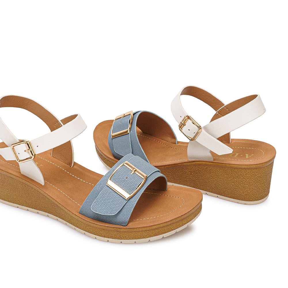 Sandalia D'orsay Casual Celeste
