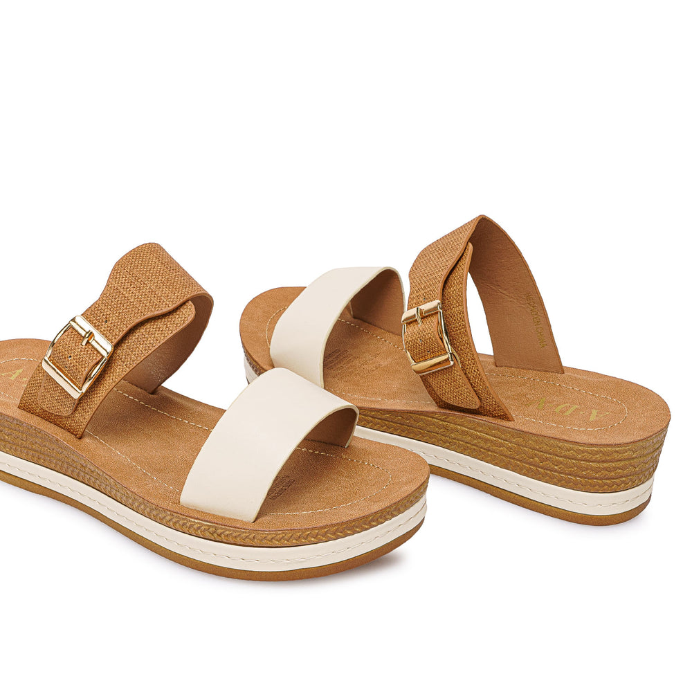 Sandalia Strap Casual Hueso