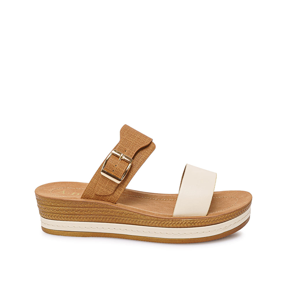 Sandalia Strap Casual Hueso