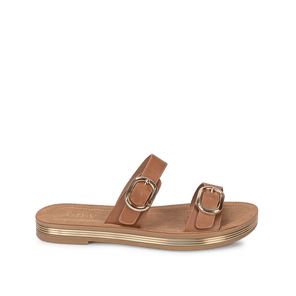 Sandalia Slide Casual Natural