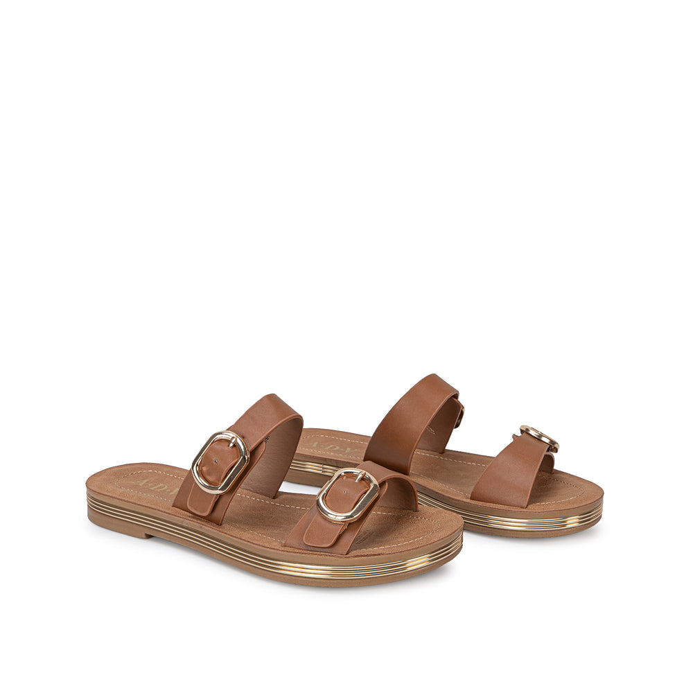 Sandalia Slide Casual Natural