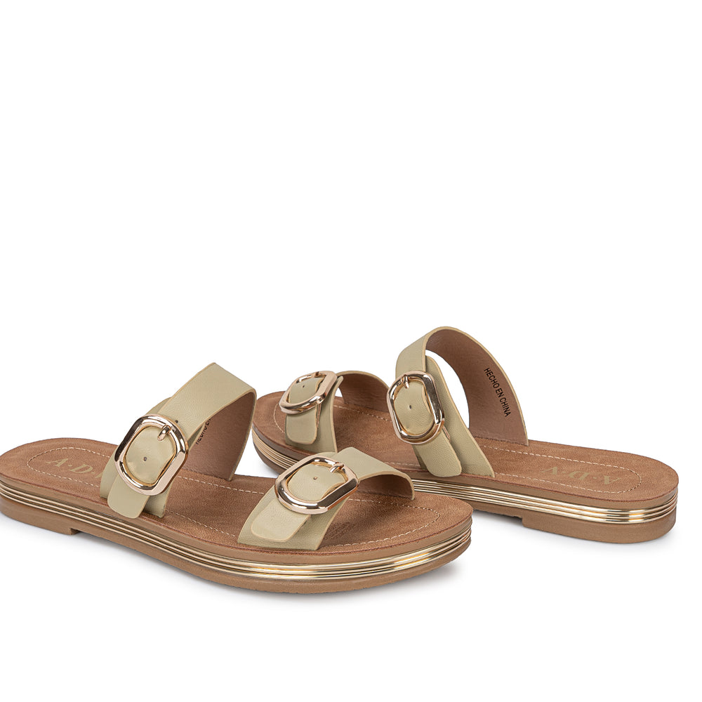Sandalia Slide Casual Verde