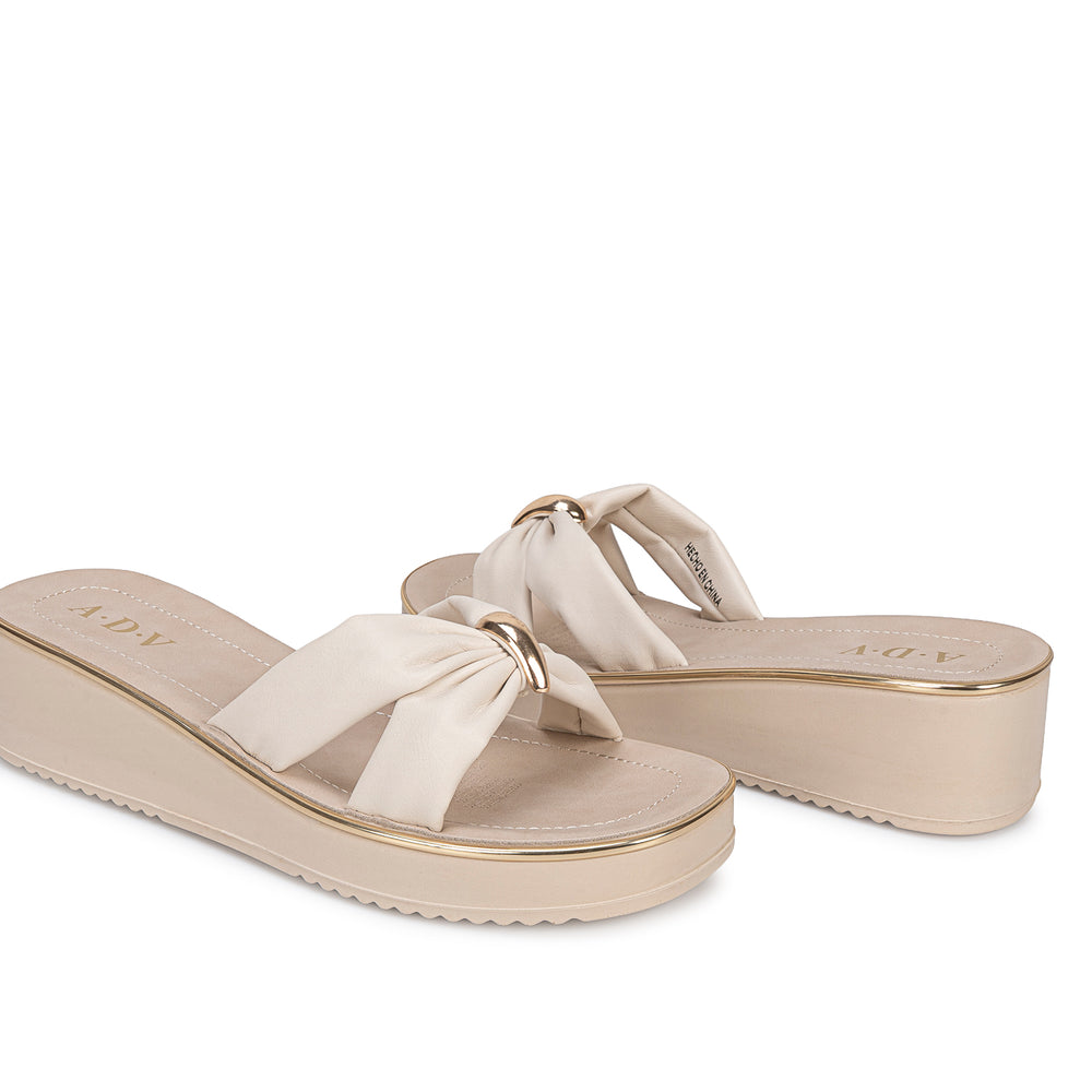 Sandalia Slide Casual Blanco Off