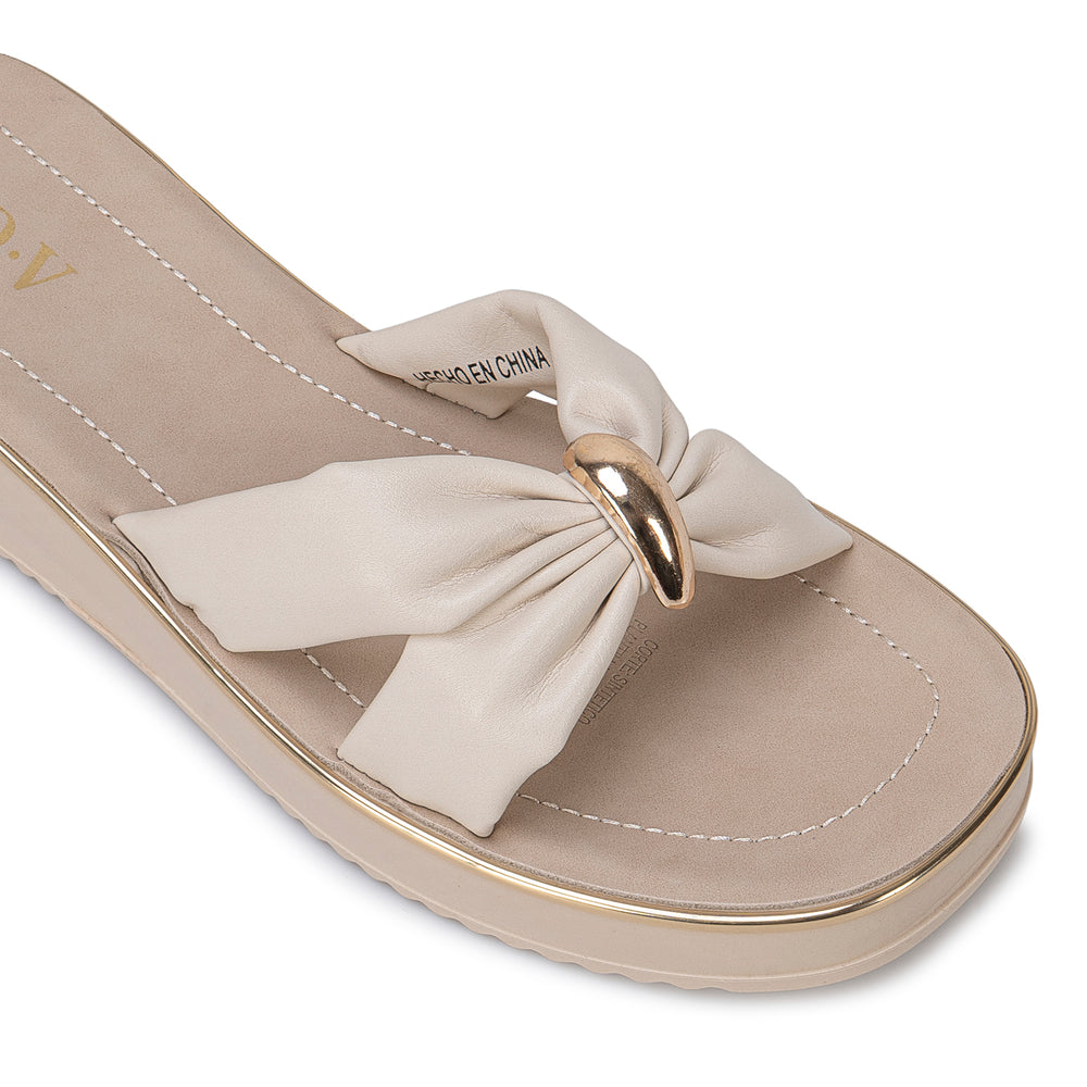 Sandalia Slide Casual Blanco Off