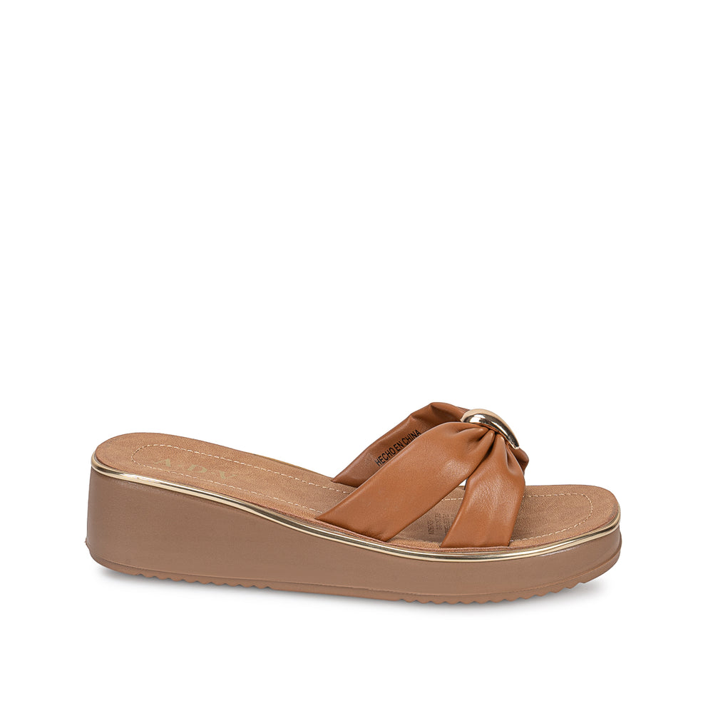 Sandalia Slide Casual Natural