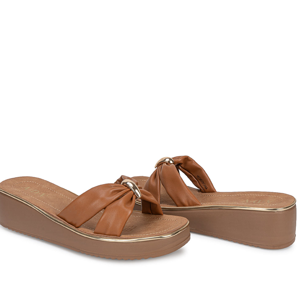 Sandalia Slide Casual Natural