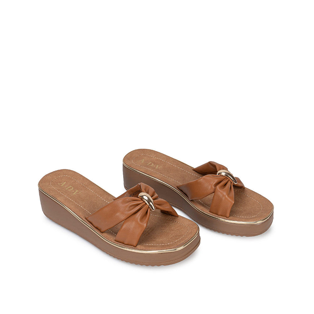Sandalia Slide Casual Natural