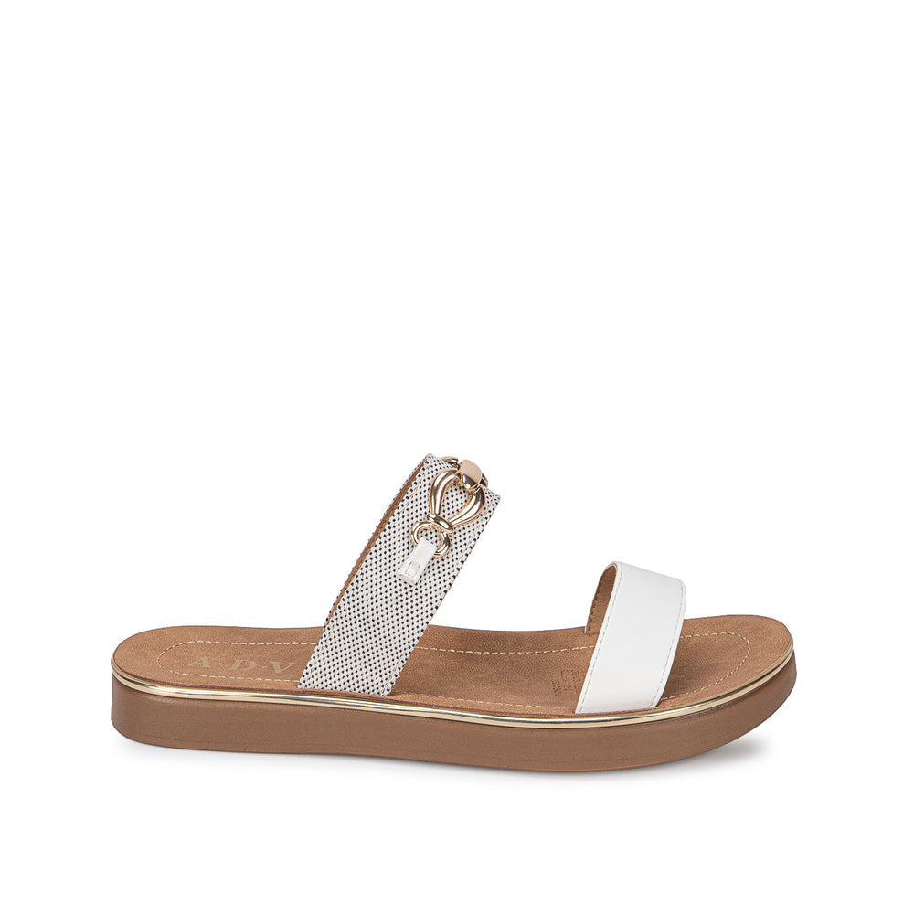 Sandalia Slide Casual Blanco