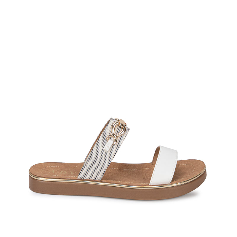 Sandalia Slide Casual Blanco