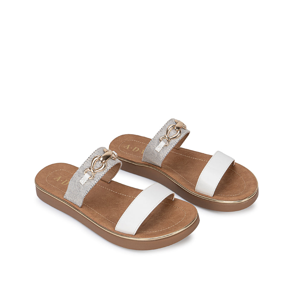 Sandalia Slide Casual Blanco