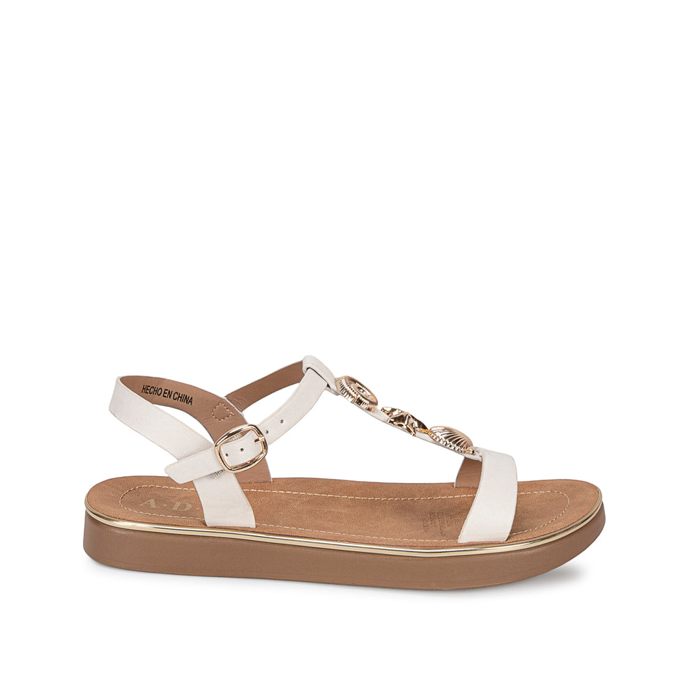 Sandalia Casual Hueso