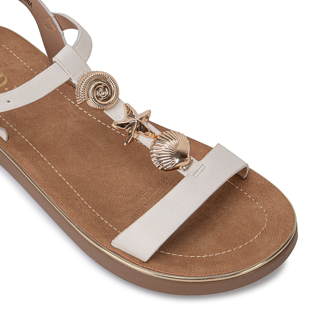 Sandalia Casual Hueso