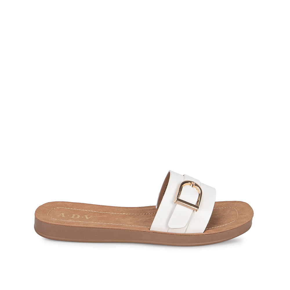 Sandalia Slide Casual Blanco