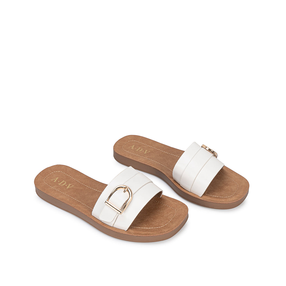 Sandalia Slide Casual Blanco