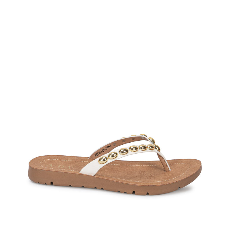Sandalia Slide Casual Blanco
