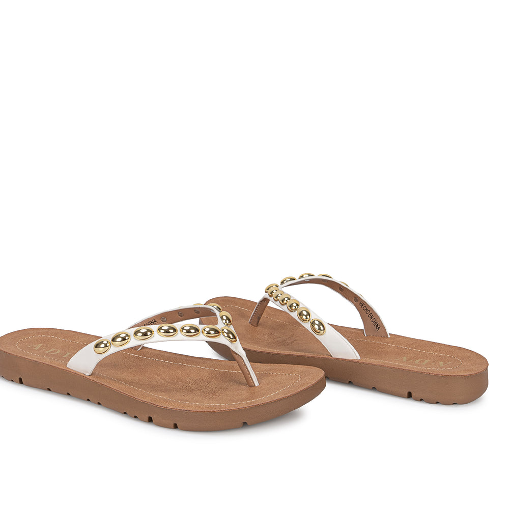 Sandalia Slide Casual Blanco