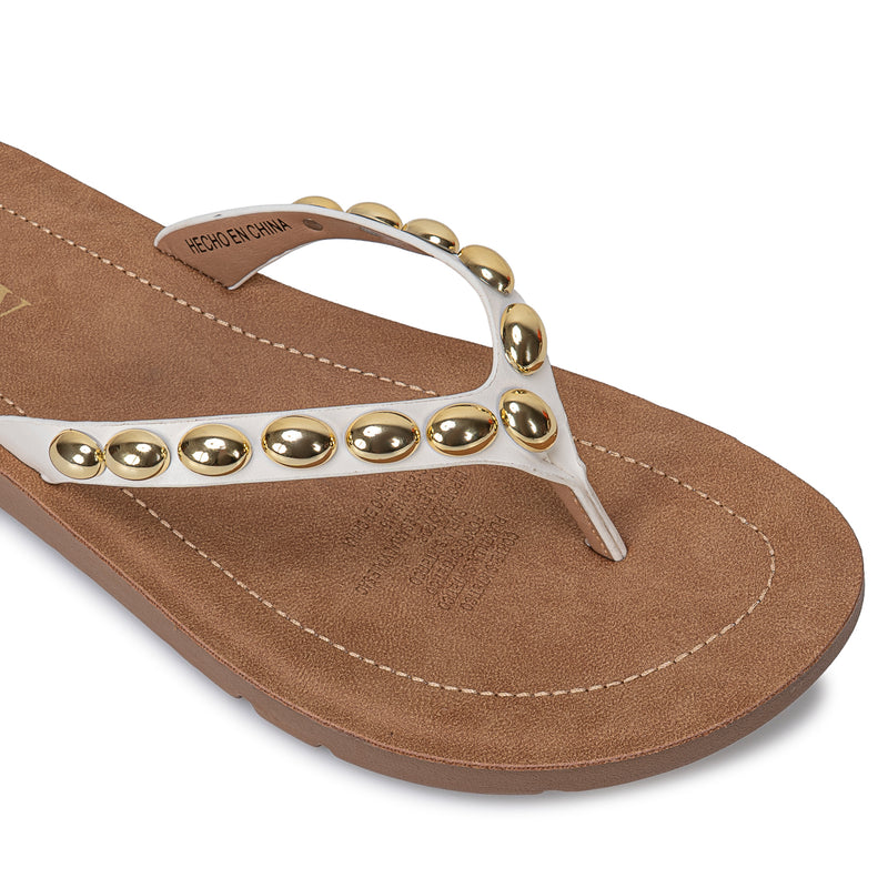 Sandalia Slide Casual Blanco