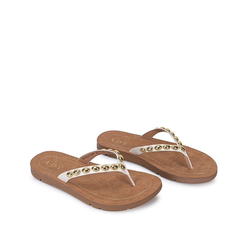 Sandalia Slide Casual Blanco