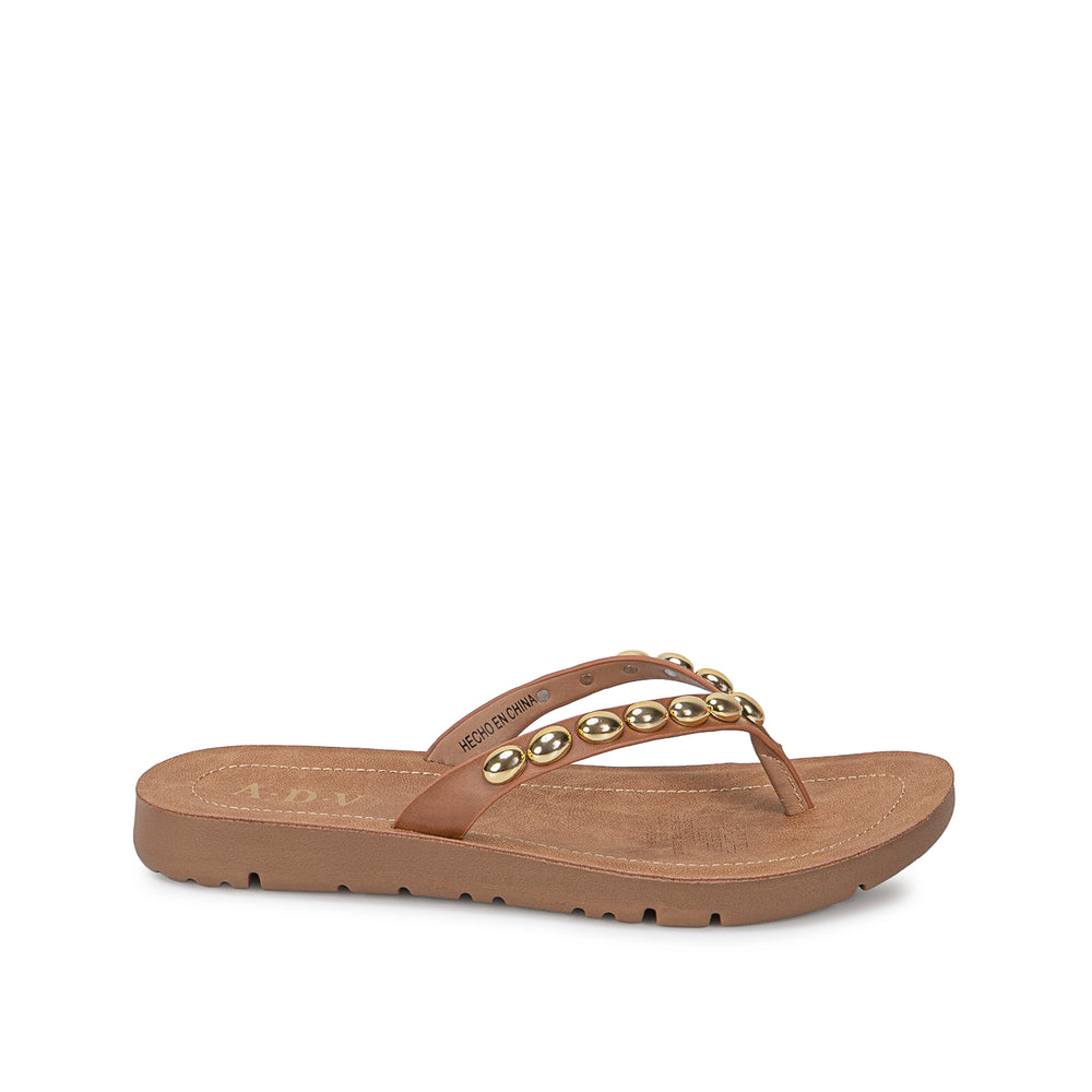 Sandalia Slide Casual Natural