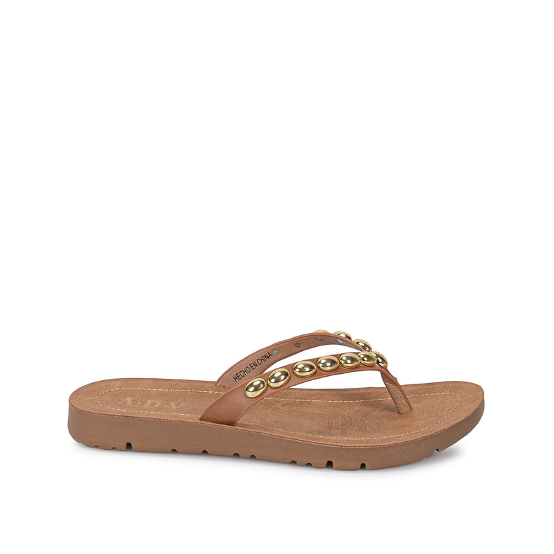 Sandalia Slide Casual Natural