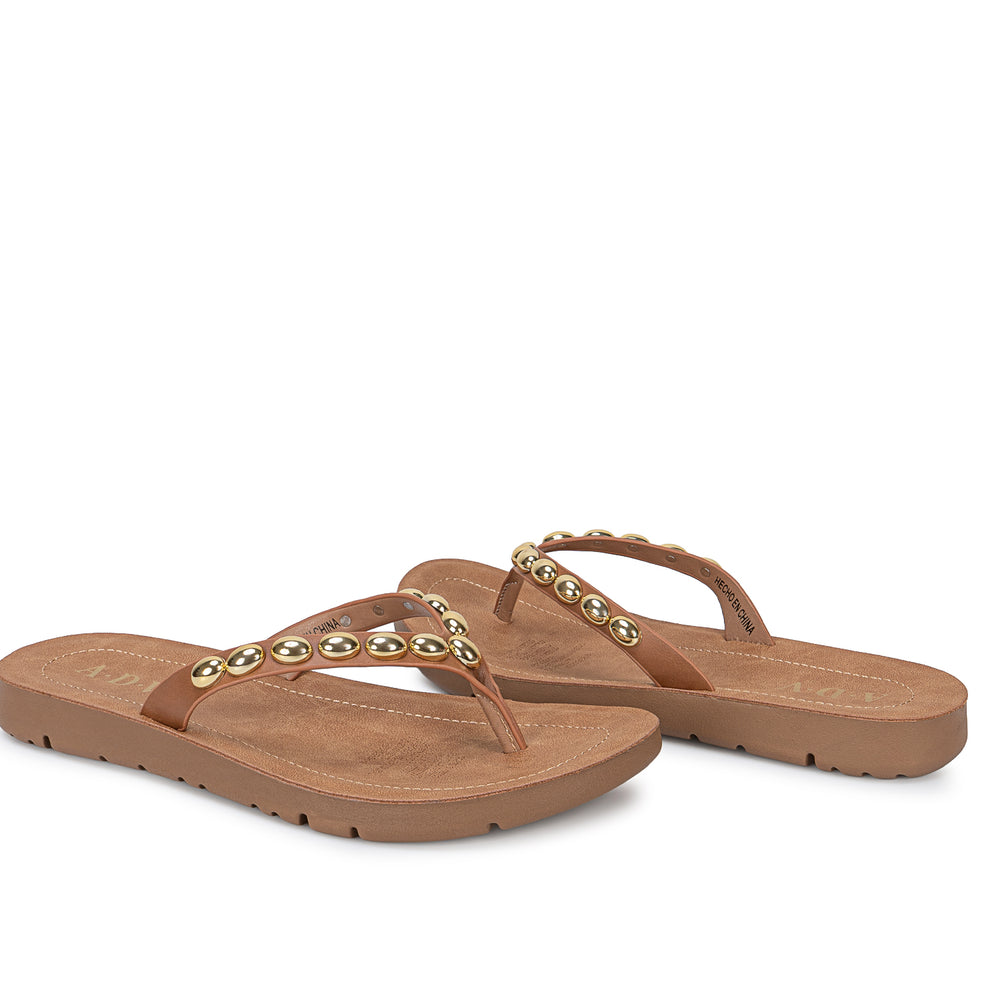 Sandalia Slide Casual Natural
