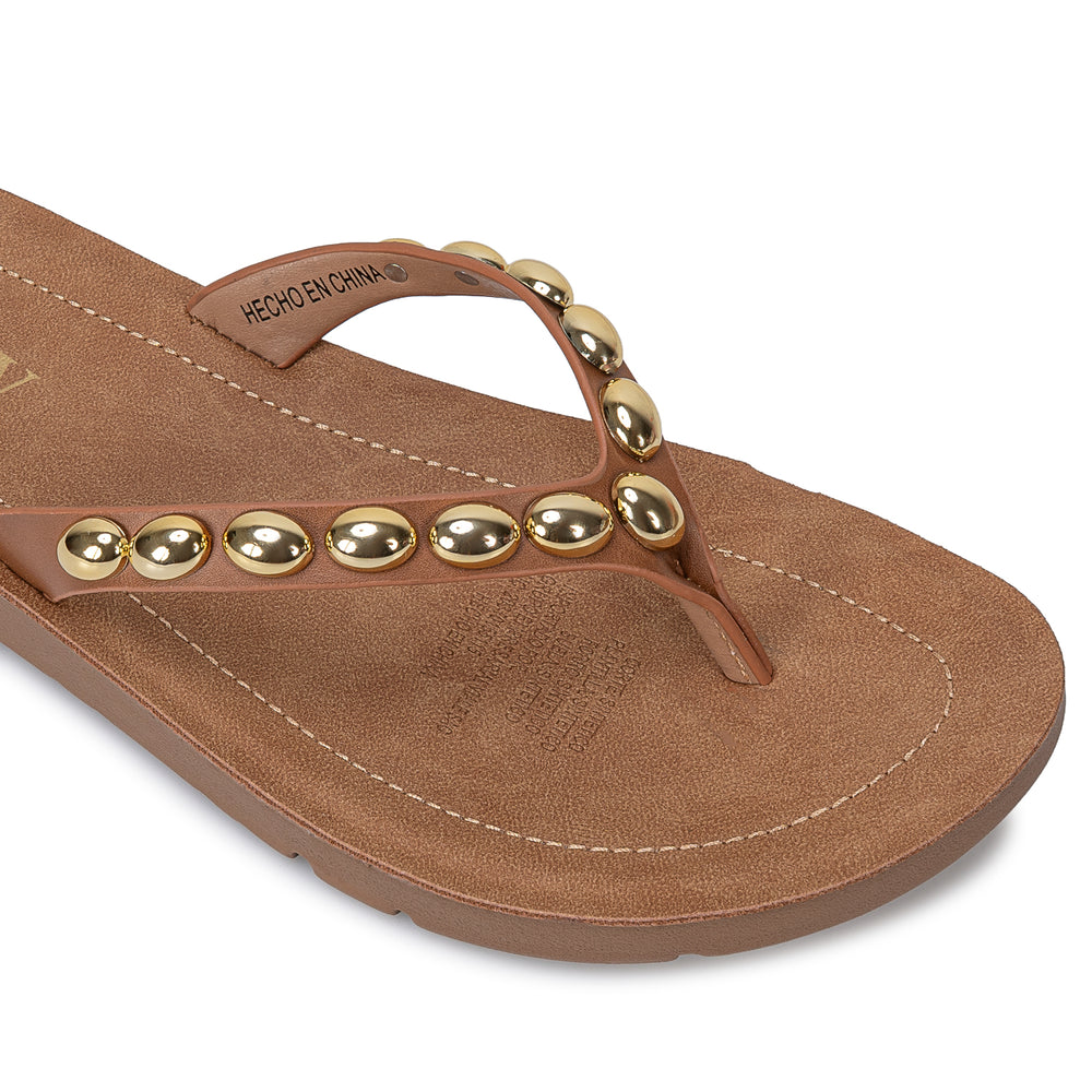 Sandalia Slide Casual Natural