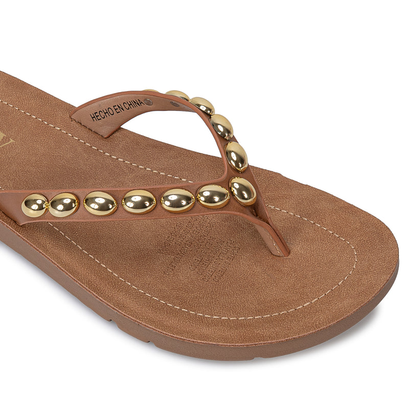 Sandalia Slide Casual Natural
