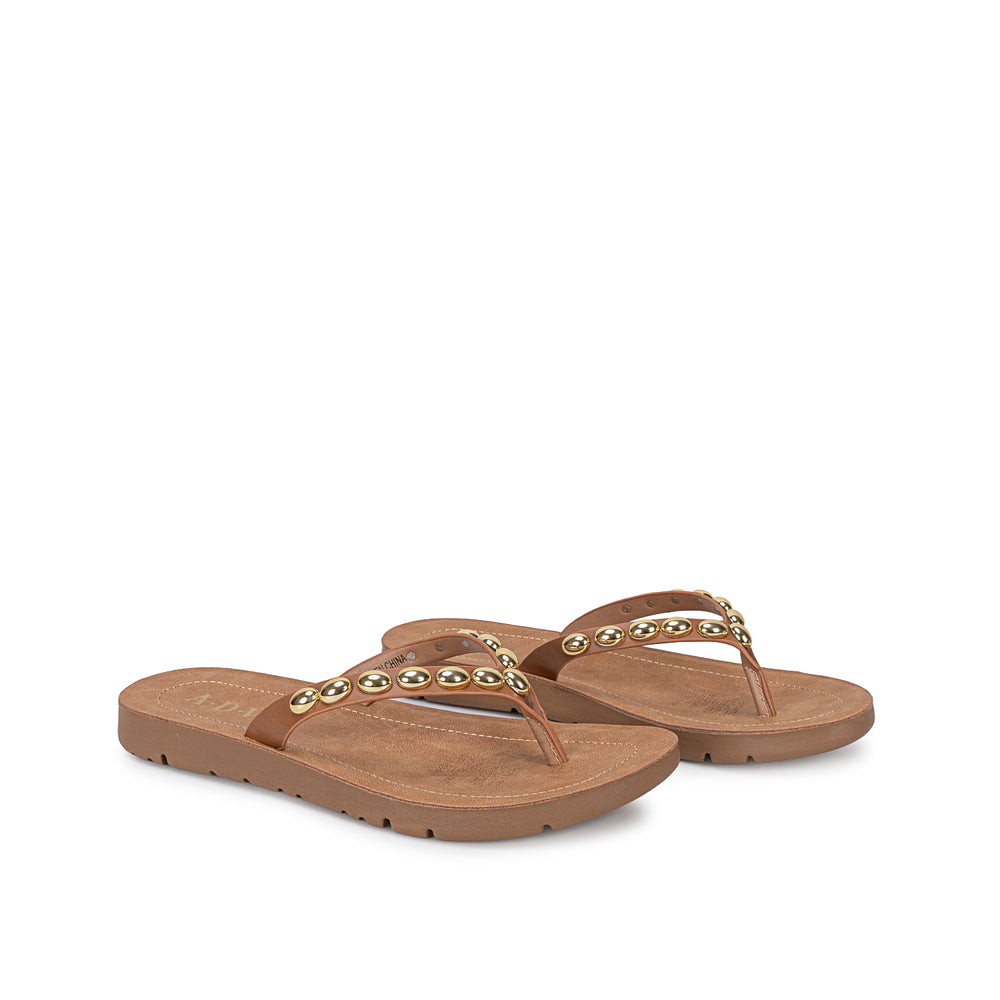 Sandalia Slide Casual Natural