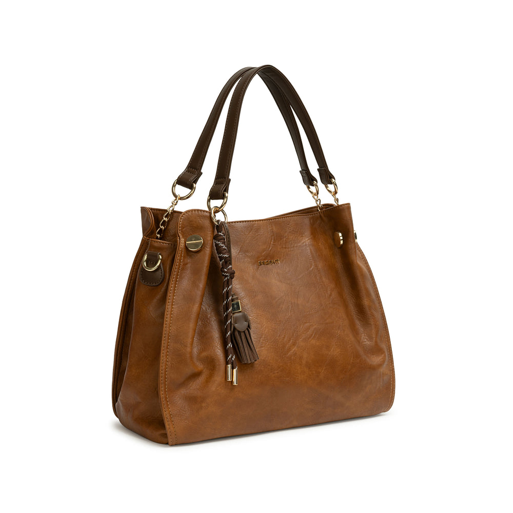 Cartera Briganti Hobo Marron